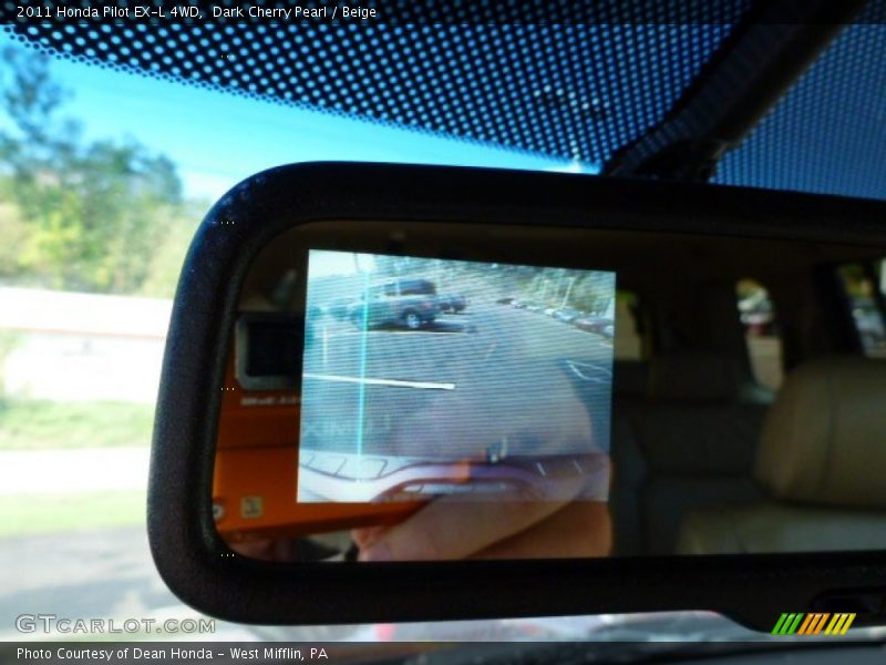 Dark Cherry Pearl / Beige 2011 Honda Pilot EX-L 4WD