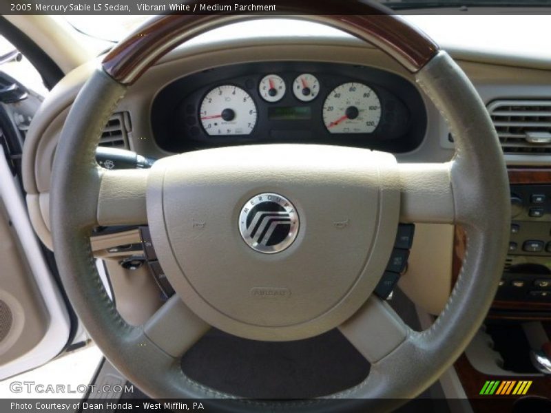 Vibrant White / Medium Parchment 2005 Mercury Sable LS Sedan