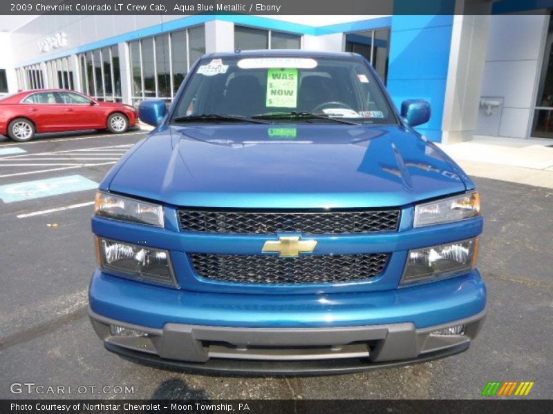 Aqua Blue Metallic / Ebony 2009 Chevrolet Colorado LT Crew Cab