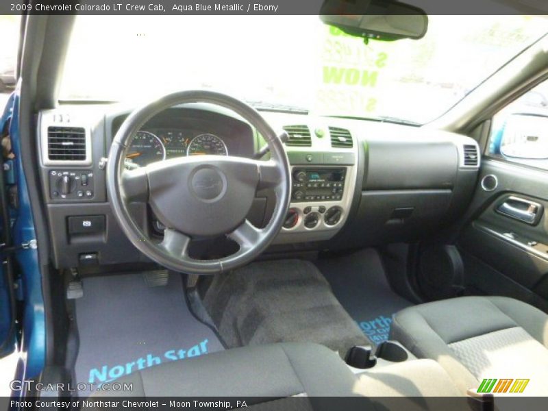 Aqua Blue Metallic / Ebony 2009 Chevrolet Colorado LT Crew Cab