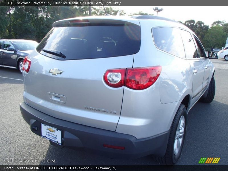 Silver Ice Metallic / Dark Gray/Light Gray 2010 Chevrolet Traverse LS