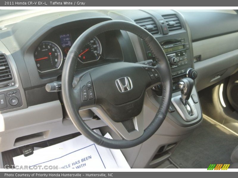 Taffeta White / Gray 2011 Honda CR-V EX-L