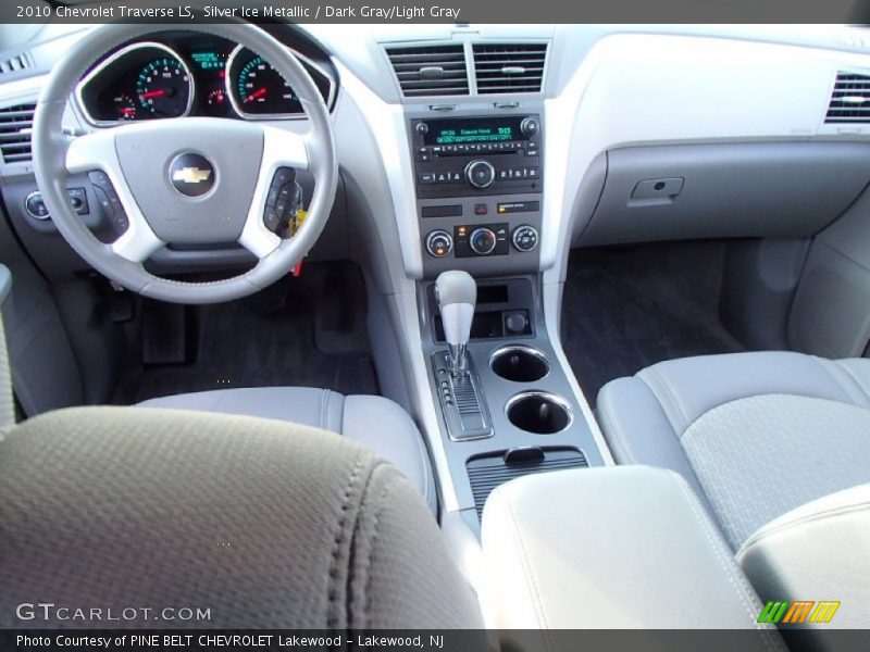Silver Ice Metallic / Dark Gray/Light Gray 2010 Chevrolet Traverse LS
