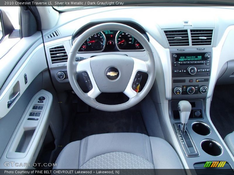 Silver Ice Metallic / Dark Gray/Light Gray 2010 Chevrolet Traverse LS