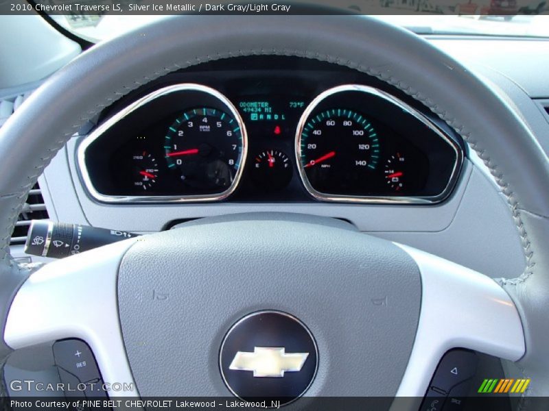 Silver Ice Metallic / Dark Gray/Light Gray 2010 Chevrolet Traverse LS