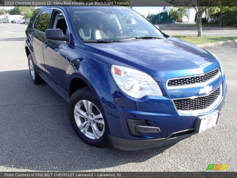 Navy Blue Metallic / Jet Black/Light Titanium 2010 Chevrolet Equinox LS