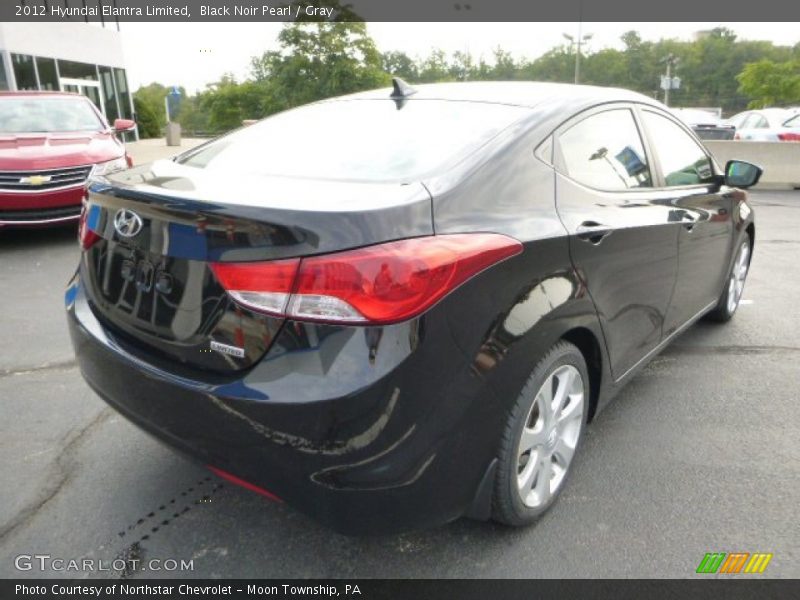 Black Noir Pearl / Gray 2012 Hyundai Elantra Limited