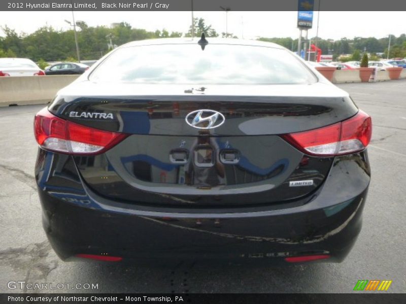 Black Noir Pearl / Gray 2012 Hyundai Elantra Limited