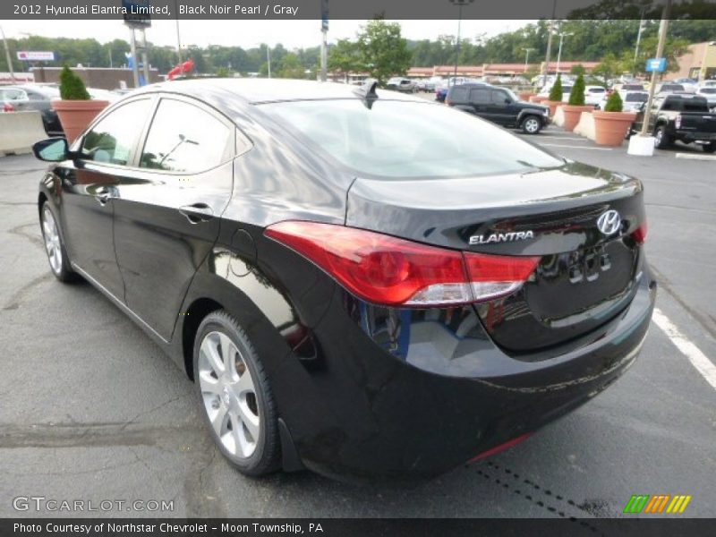Black Noir Pearl / Gray 2012 Hyundai Elantra Limited