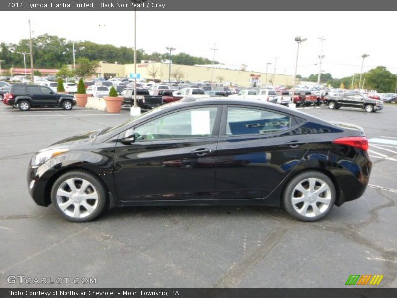Black Noir Pearl / Gray 2012 Hyundai Elantra Limited