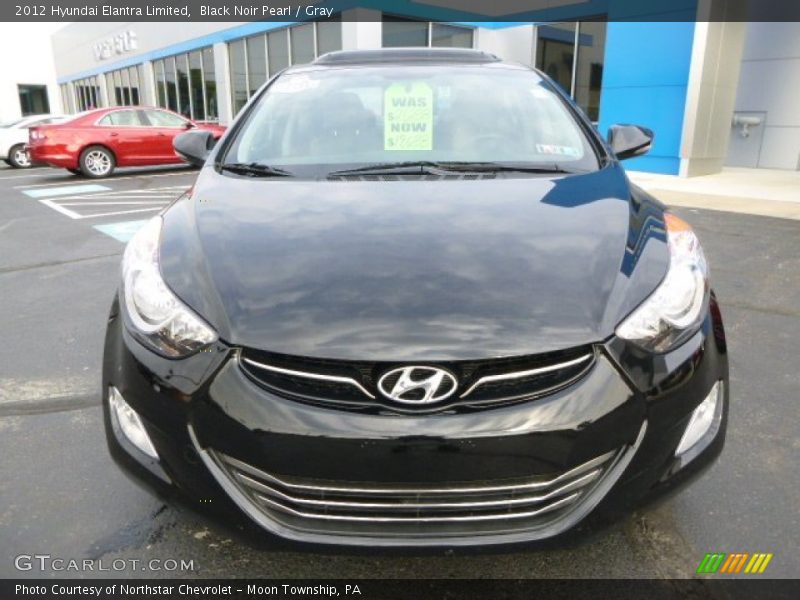 Black Noir Pearl / Gray 2012 Hyundai Elantra Limited