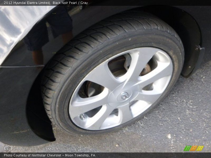 Black Noir Pearl / Gray 2012 Hyundai Elantra Limited