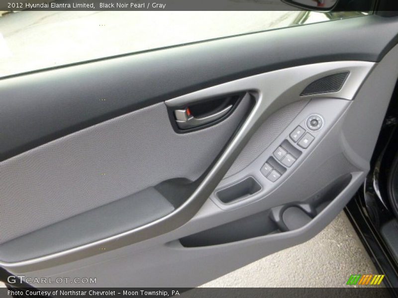 Black Noir Pearl / Gray 2012 Hyundai Elantra Limited