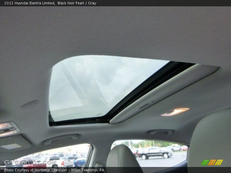 Black Noir Pearl / Gray 2012 Hyundai Elantra Limited