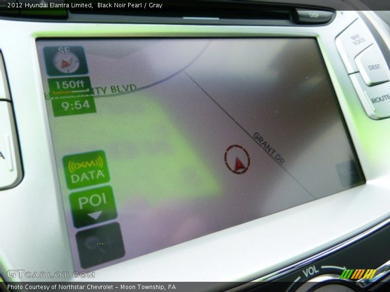 Black Noir Pearl / Gray 2012 Hyundai Elantra Limited