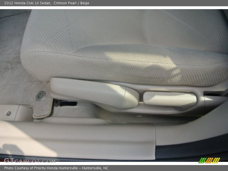 Crimson Pearl / Beige 2012 Honda Civic LX Sedan
