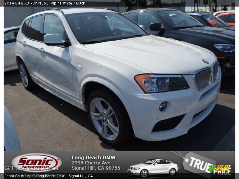 Alpine White / Black 2014 BMW X3 xDrive35i