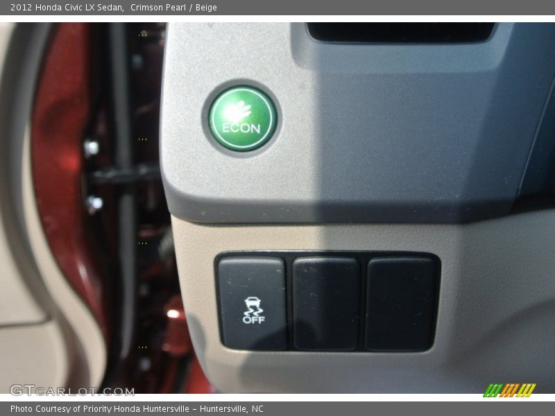 Crimson Pearl / Beige 2012 Honda Civic LX Sedan
