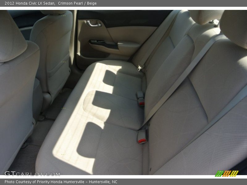 Crimson Pearl / Beige 2012 Honda Civic LX Sedan
