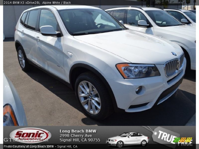 Alpine White / Black 2014 BMW X3 xDrive28i