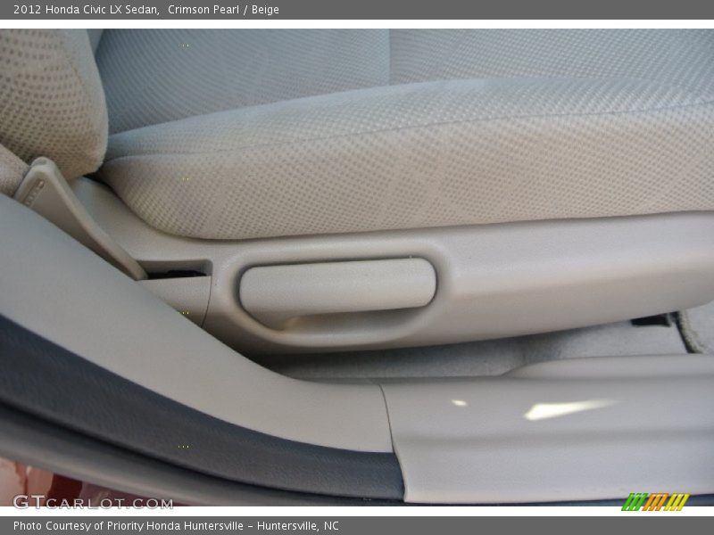 Crimson Pearl / Beige 2012 Honda Civic LX Sedan