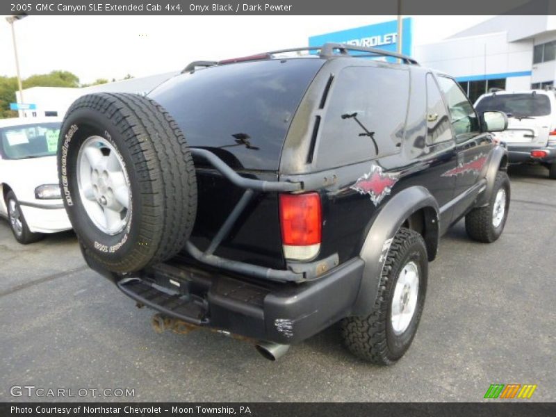 Onyx Black / Dark Pewter 2005 GMC Canyon SLE Extended Cab 4x4