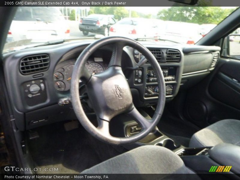 Onyx Black / Dark Pewter 2005 GMC Canyon SLE Extended Cab 4x4