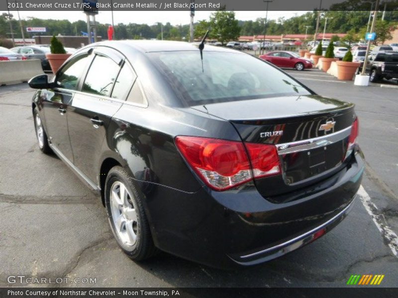 Black Granite Metallic / Jet Black/Sport Red 2011 Chevrolet Cruze LT/RS