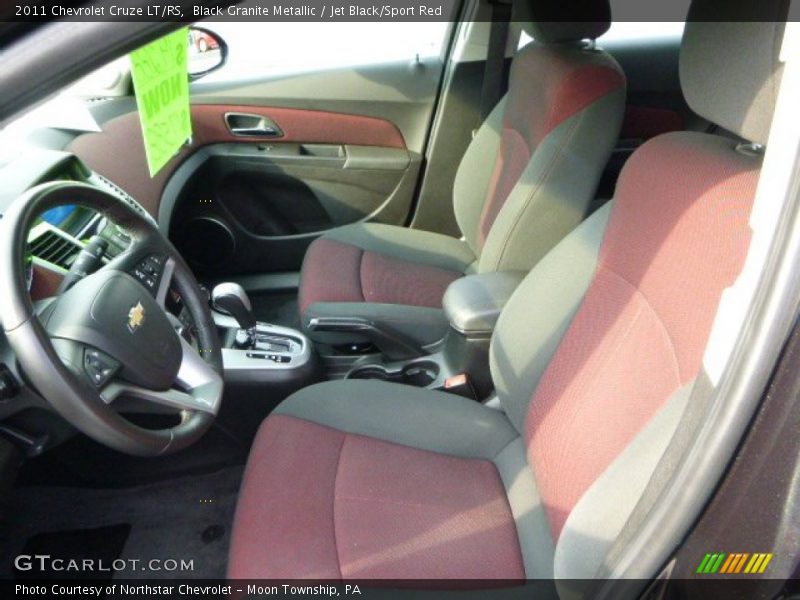 Black Granite Metallic / Jet Black/Sport Red 2011 Chevrolet Cruze LT/RS