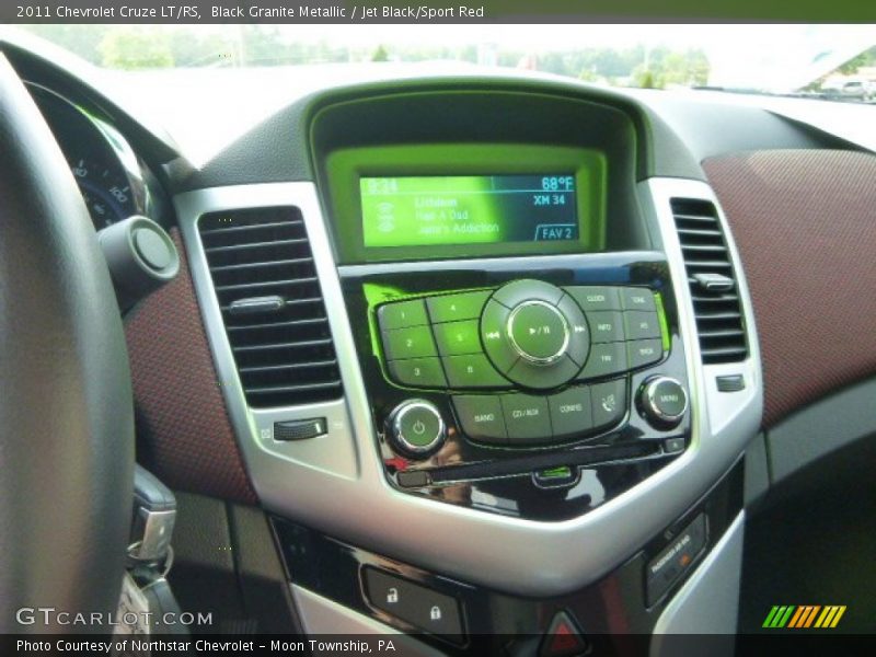 Black Granite Metallic / Jet Black/Sport Red 2011 Chevrolet Cruze LT/RS