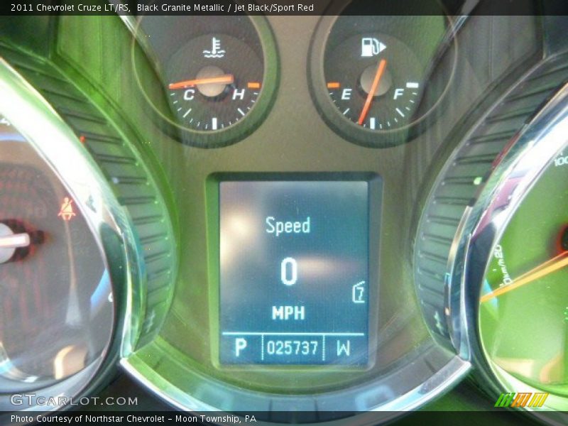 Black Granite Metallic / Jet Black/Sport Red 2011 Chevrolet Cruze LT/RS