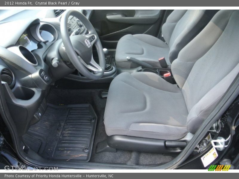 Crystal Black Pearl / Gray 2012 Honda Fit
