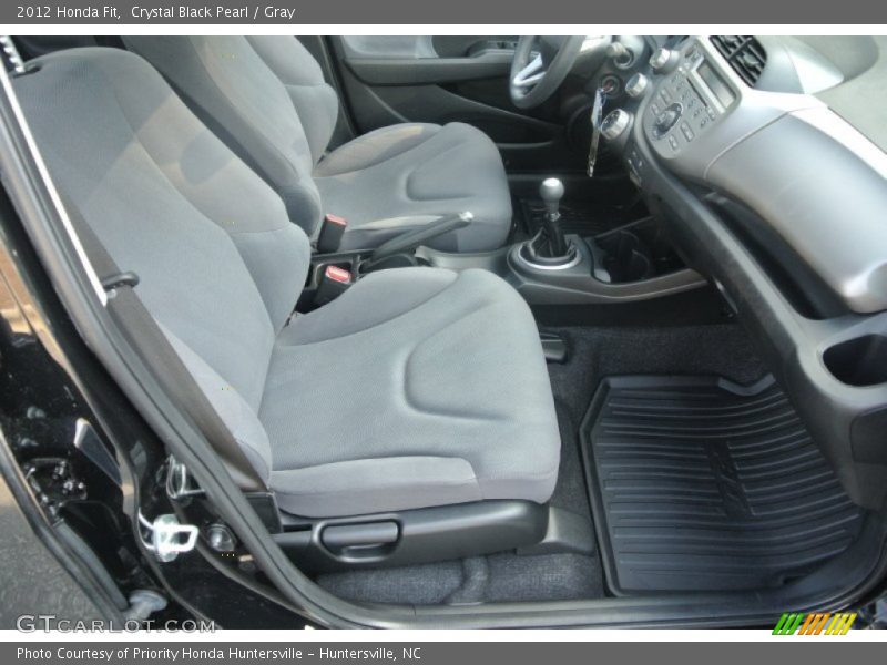 Crystal Black Pearl / Gray 2012 Honda Fit