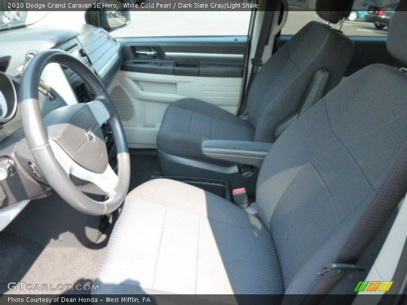 White Gold Pearl / Dark Slate Gray/Light Shale 2010 Dodge Grand Caravan SE Hero