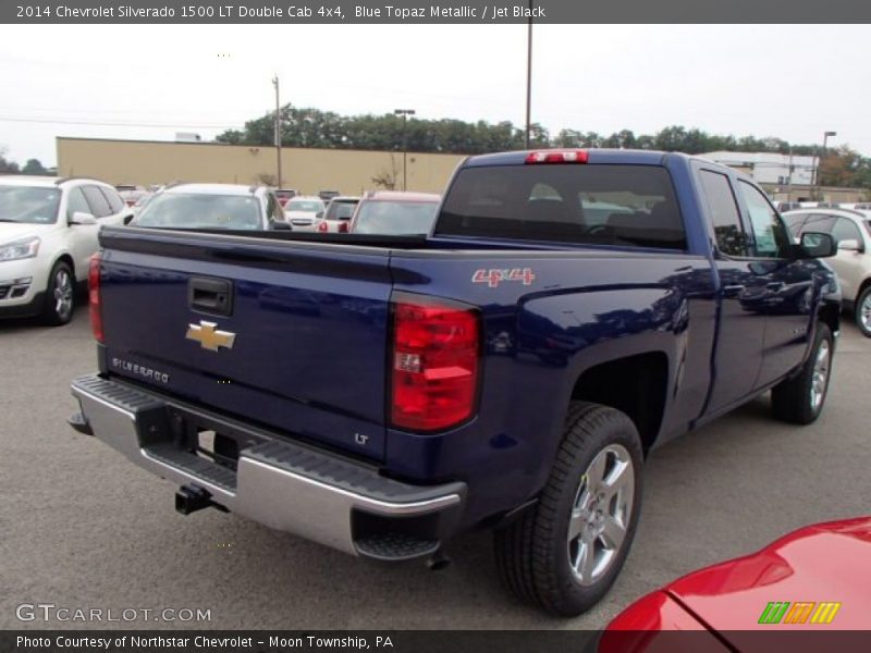 Blue Topaz Metallic / Jet Black 2014 Chevrolet Silverado 1500 LT Double Cab 4x4