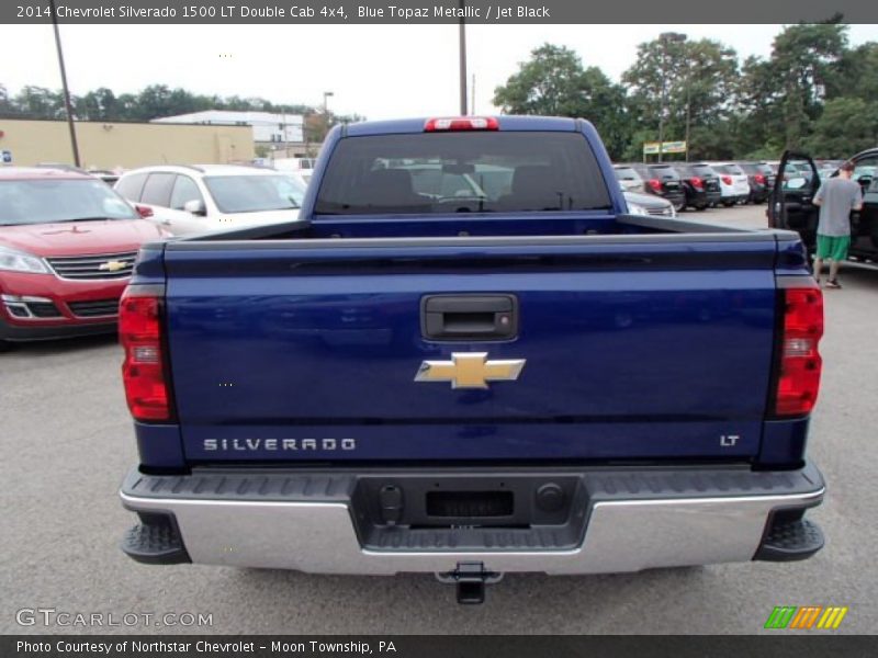 Blue Topaz Metallic / Jet Black 2014 Chevrolet Silverado 1500 LT Double Cab 4x4