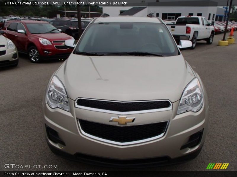 Champagne Silver Metallic / Jet Black 2014 Chevrolet Equinox LT AWD