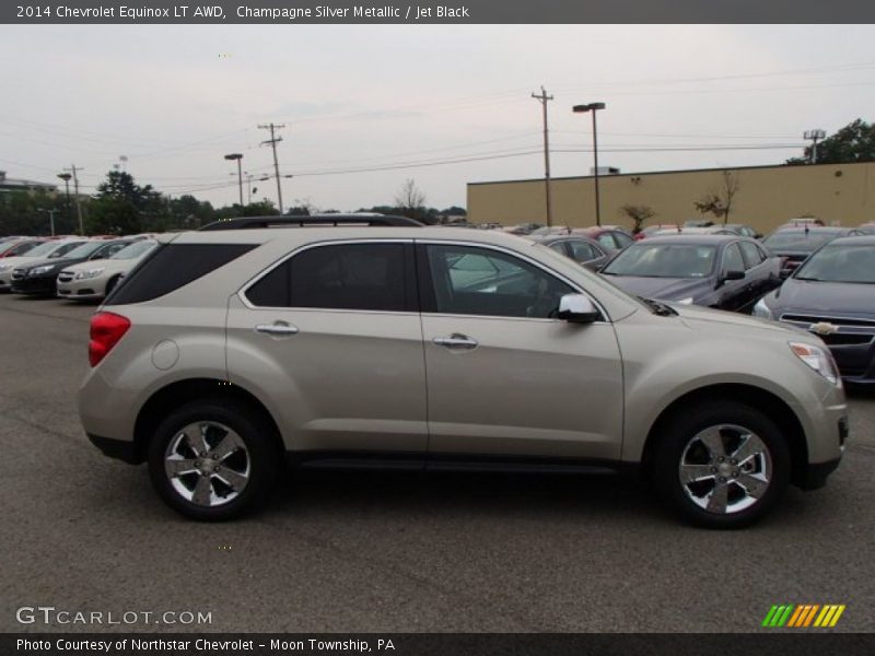 Champagne Silver Metallic / Jet Black 2014 Chevrolet Equinox LT AWD
