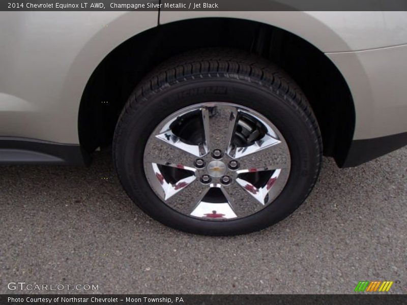 Champagne Silver Metallic / Jet Black 2014 Chevrolet Equinox LT AWD
