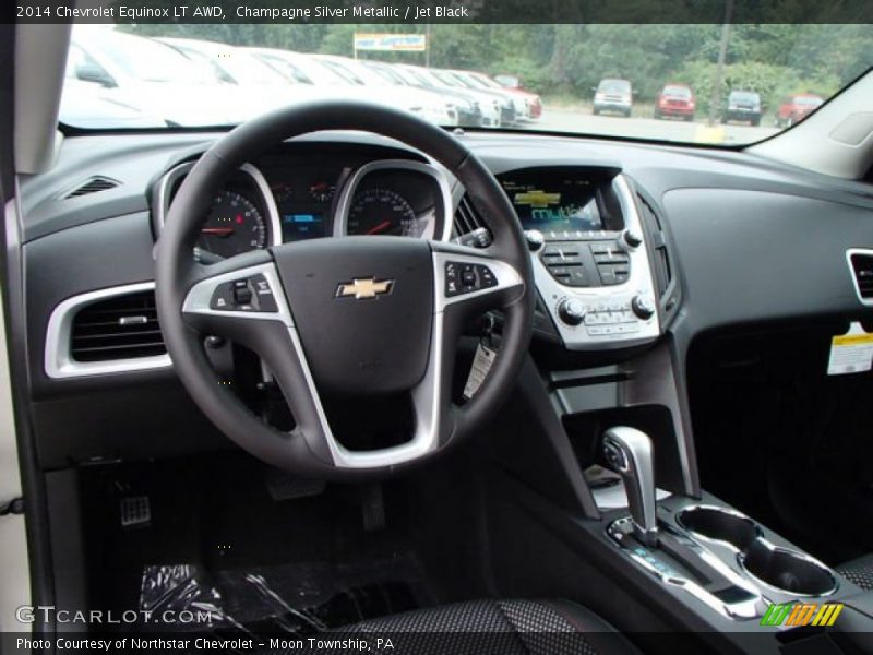 Champagne Silver Metallic / Jet Black 2014 Chevrolet Equinox LT AWD