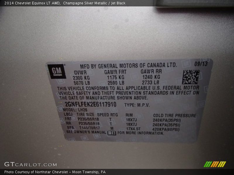 Champagne Silver Metallic / Jet Black 2014 Chevrolet Equinox LT AWD