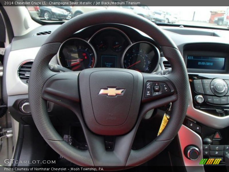 Champagne Silver Metallic / Jet Black/Medium Titanium 2014 Chevrolet Cruze LS