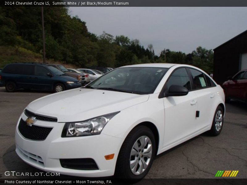 Summit White / Jet Black/Medium Titanium 2014 Chevrolet Cruze LS