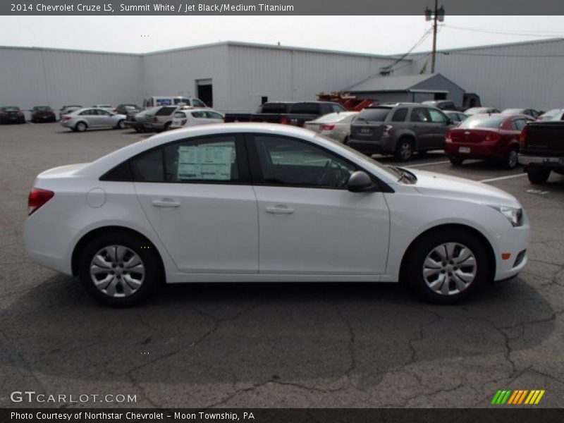Summit White / Jet Black/Medium Titanium 2014 Chevrolet Cruze LS