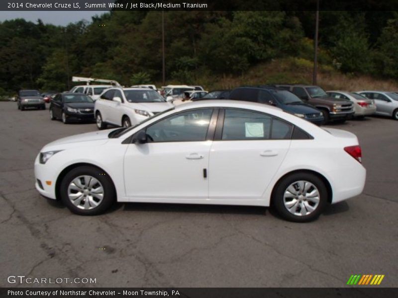 Summit White / Jet Black/Medium Titanium 2014 Chevrolet Cruze LS