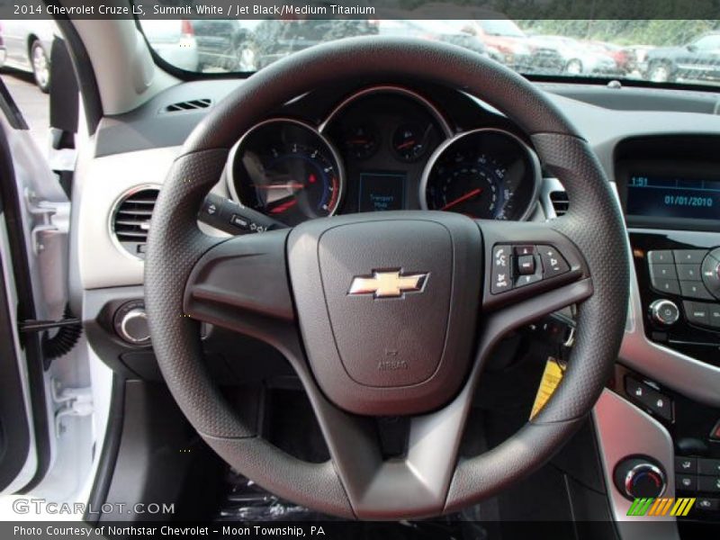 Summit White / Jet Black/Medium Titanium 2014 Chevrolet Cruze LS
