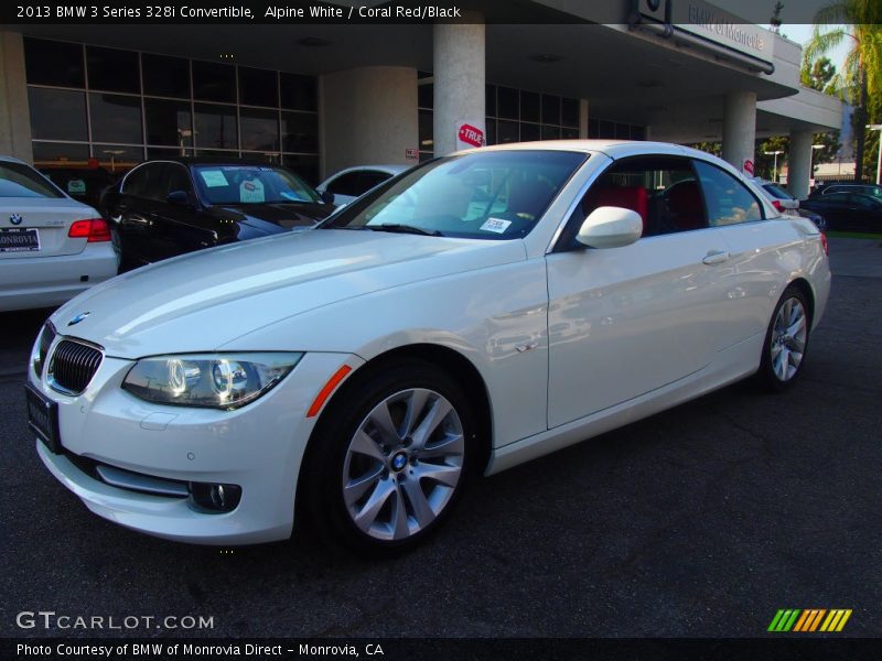 Alpine White / Coral Red/Black 2013 BMW 3 Series 328i Convertible