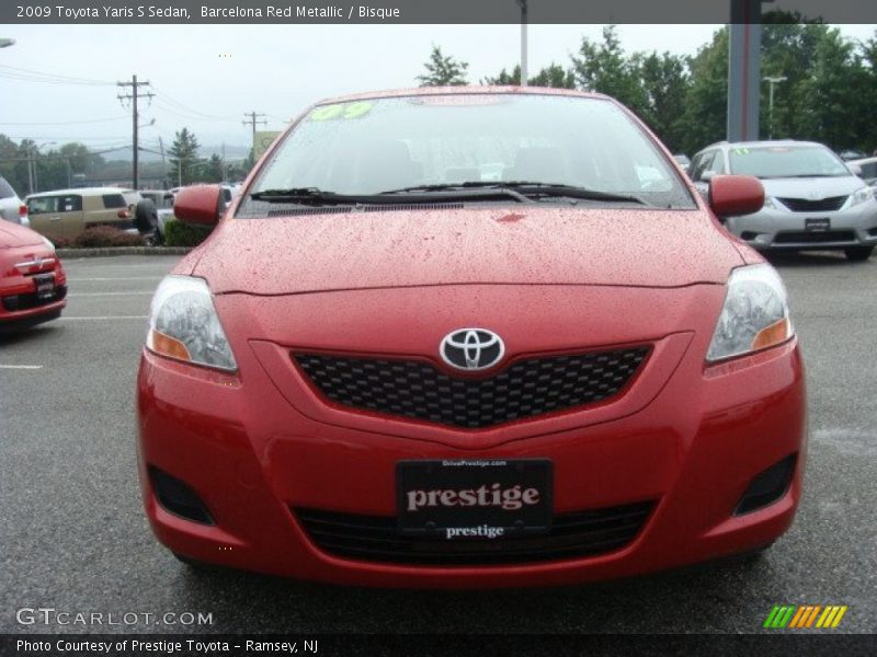Barcelona Red Metallic / Bisque 2009 Toyota Yaris S Sedan