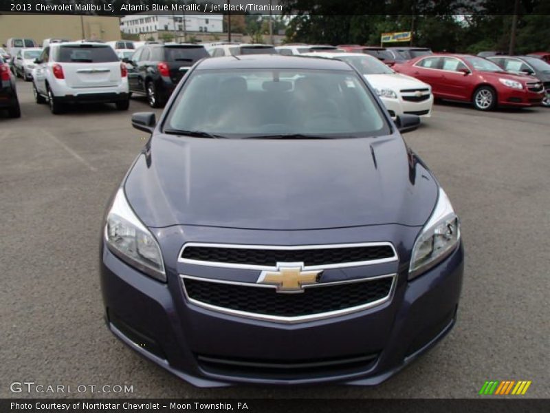Atlantis Blue Metallic / Jet Black/Titanium 2013 Chevrolet Malibu LS