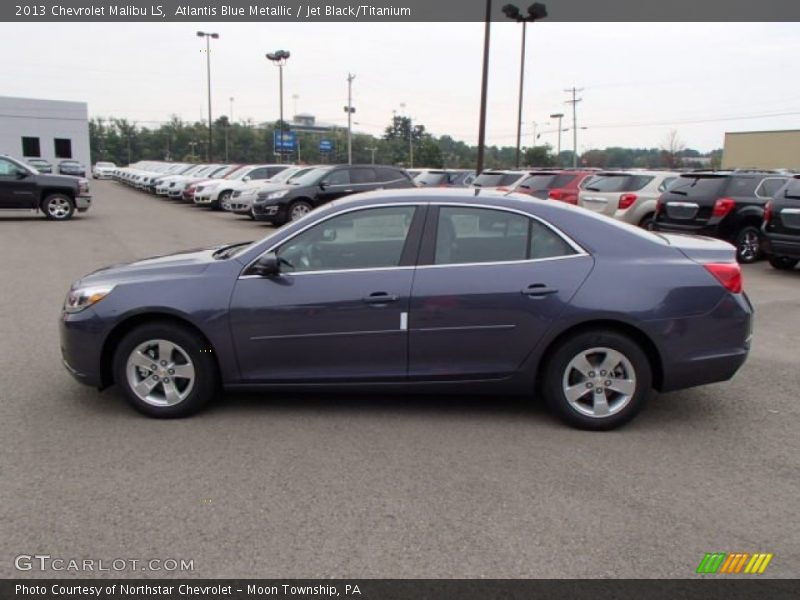 Atlantis Blue Metallic / Jet Black/Titanium 2013 Chevrolet Malibu LS